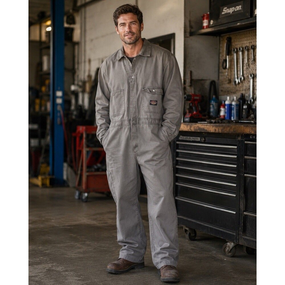 Rasco FR (HRC2) 10.OZ Gray Men’s Flame Resistant Coverall 50 Long Protectant